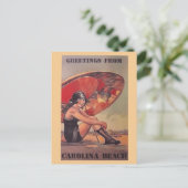 ヴィンテージカロライナビーチノースカロライナ旅行 ポストカード (スタンド正面)