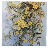 ヴィンテージカロライナJessamine黄色い花フローラ タイル (正面)