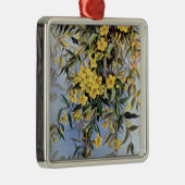 ヴィンテージカロライナJessamine黄色い花フローラ メタルオーナメント (右)