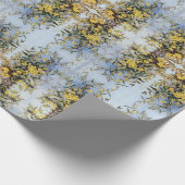 ヴィンテージカロライナJessamine黄色い花フローラW ラッピングペーパー (角)