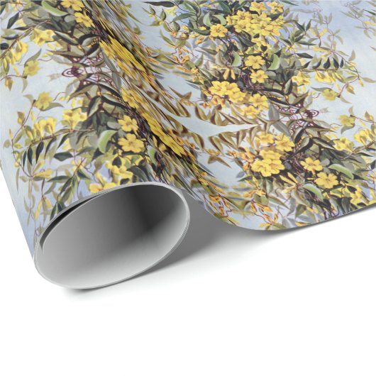ヴィンテージカロライナJessamine黄色い花フローラW ラッピングペーパー (ロールコーナー)