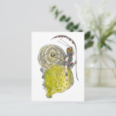 ヴィンテージカワイイファンタジーチョウ ポストカード (スタンド正面)