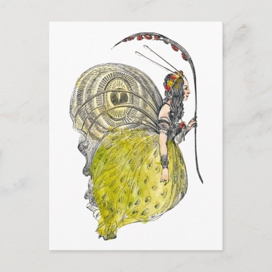 ヴィンテージカワイイファンタジーチョウ ポストカード (正面)