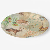 ヴィンテージカワイイ森林動物図 ペーパープレート (アングル)