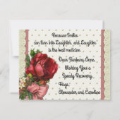 ヴィンテージカワイトな子猫がよくなるカード サンキューカード (裏面)