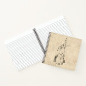 ヴィンテージカワイトウサギアート脚本 ノートブック (内部)