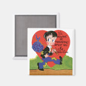 ヴィンテージカワイトバレンタインデー、ホボボーイハート マグネット (正面/裏面)