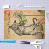 ヴィンテージカワイ遊トキャットバイオリン 薄葉紙 (クラフト)