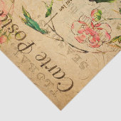 ヴィンテージカワウソフローラの花フランスの 薄葉紙 (詳細)