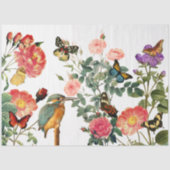 ヴィンテージカワセフ、花の蝶の切り離 薄葉紙 (正面)