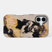 ヴィンテージカンカン女性 iPhone 16ケース (裏面横)