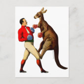 ヴィンテージカンガルーボクサーボクシングスポーツ ポストカード (正面)