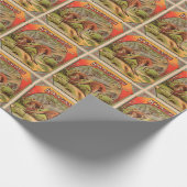 ヴィンテージカンガルー広告 ラッピングペーパー (角)