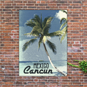ヴィンテージカンクンメキシコ旅行アドベンチャー ポスター