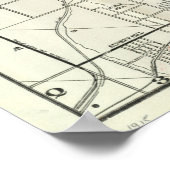 ヴィンテージカンザスシティミズーリの地図(1920年) ポスター (角)