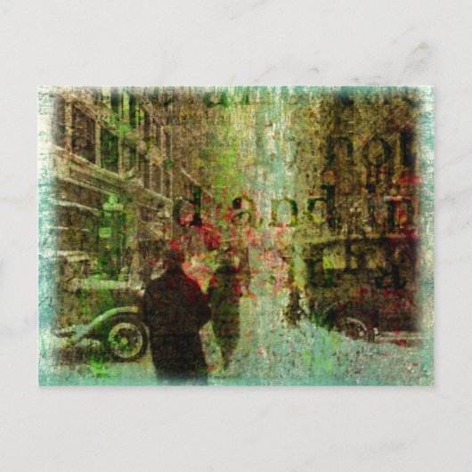 ヴィンテージカンザスシティーグランジコラージュ ポストカード (正面)