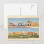 ヴィンテージカンザスシティー空港ミズーリとカンザス ポストカード (正面/裏面)