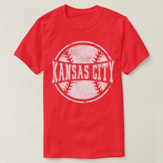 ヴィンテージカンザスシティ野球チームギフト Tシャツ (デザイン正面)