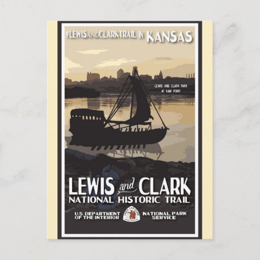 ヴィンテージカンザス国立公園トラベル ポストカード (正面)