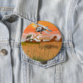 「ヴィンテージカンザス小麦畑旅行ポスター」「カンザス 缶バッジ (インサイチュ)