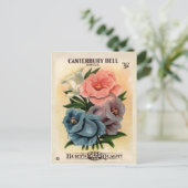 ヴィンテージカンタベリーベルフラワーシードパケット ポストカード (スタンド正面)