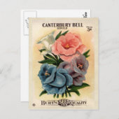 ヴィンテージカンタベリーベルフラワーシードパケット ポストカード (正面/裏面)