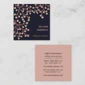 ヴィンテージカントリーさくらんぼブロッサムフローラ スクエア名刺 (正面/裏面)