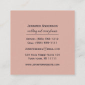 ヴィンテージカントリーさくらんぼブロッサムフローラ スクエア名刺 (裏面)