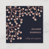 ヴィンテージカントリーさくらんぼブロッサムフローラ スクエア名刺 (正面)