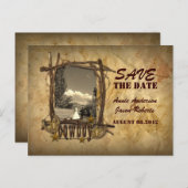 ヴィンテージカントリーのカウボーイ保存の日付フォトカード 案内ポストカード (正面/裏面)