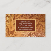 ヴィンテージカントリーのカウボーイ工具革西部 名刺 (裏面)