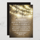 ヴィンテージカントリーの木製結婚式招待状 招待状 (正面/裏面)