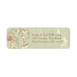 ヴィンテージカントリーの素朴なクリーム住所 シール