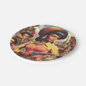 ヴィンテージカントリーウェスタン女性 ペーパープレート (アングル)