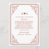 ヴィンテージカントリーウェスタン素朴テラコッタ結婚ズ メニュー (裏面)