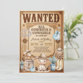 ヴィンテージカントリーウエスタンウォッチング誕生日 招待状 (スタンド正面)