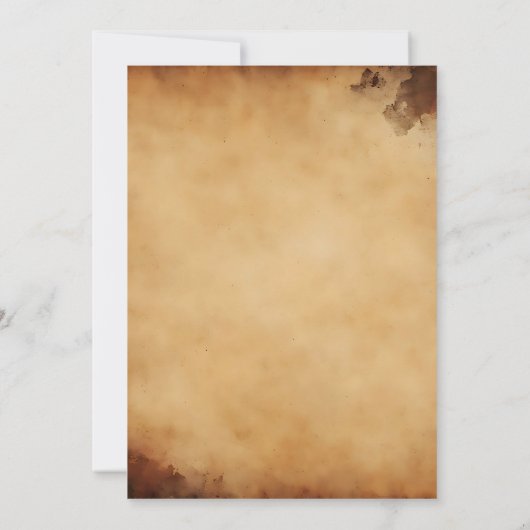 ヴィンテージカントリーウエスタンウォッチング誕生日 招待状 (裏面)