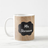 ヴィンテージカントリーウッドオス/メス先生カスタム コーヒーマグカップ (左)