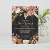 ヴィンテージカントリーウッドフローラフレンドリディナー 招待状 (スタンド正面)