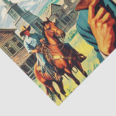 ヴィンテージカントリーカップルイラストレーション 薄葉紙 (詳細)