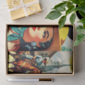 ヴィンテージカントリーカップルイラストレーション 薄葉紙 (ギフト)