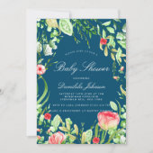 ヴィンテージカントリーガーデンベビーシャワー 招待状 (正面)