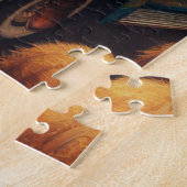 ヴィンテージカントリーガールイラストレーション ジグソーパズル (側面)