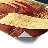 ヴィンテージカントリーガールイラストレーション ポスター (角)