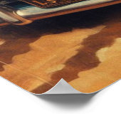 ヴィンテージカントリーガールイラストレーション ポスター (角)