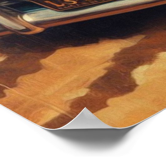 ヴィンテージカントリーガールイラストレーション ポスター (角)