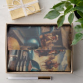 ヴィンテージカントリーガールイラストレーション 薄葉紙 (ギフト)