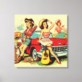 ヴィンテージカントリーガールズ キャンバスプリント (正面)