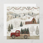 ヴィンテージカントリークリスマスアットザファーム シーズンカード (正面/裏面)