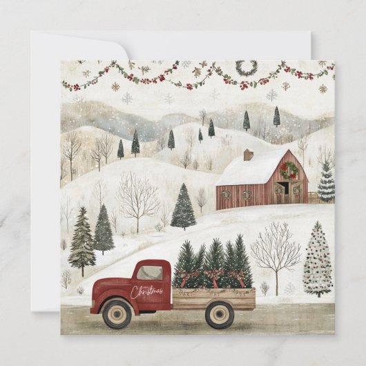 ヴィンテージカントリークリスマスアットザファーム シーズンカード (正面)